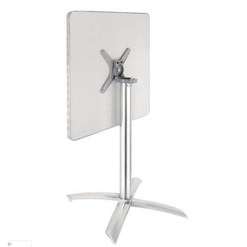 CHRselect Table Carrée | Plateau Basculant Inox | Pied Aluminium | 600x600x720(h)mm