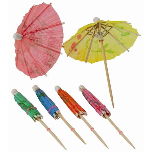 CHRselect Parasols En Papier Différentes Couleurs - 170mm - 144 Pièces