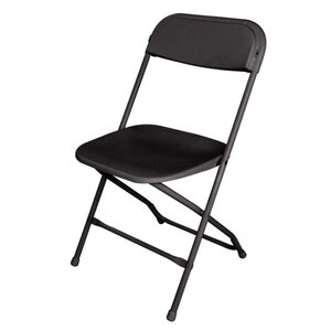 CHRselect Chaises Pliantes Noires  | Empilable jusqu'à 50 Pièces | Lot de 10