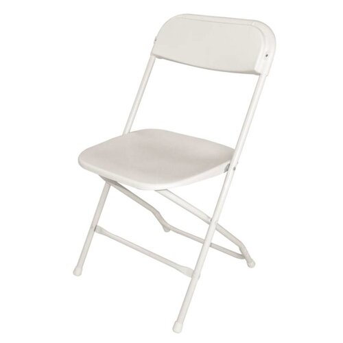 CHRselect Chaises Pliantes Blanches | Empilable Jusqu'à 50 Chaises | Lot de 10