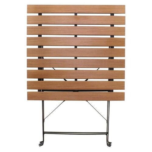 CHRselect Table Pliante Carrée |  Imitation Bois | 600x600mm