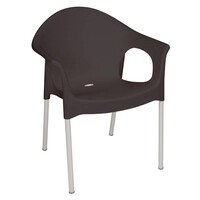 Chaises Polypropylène Noires avec Accoudoirs | Empilable | Lot de 12