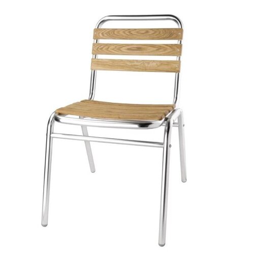 CHRselect Chaises Aluminium & Frêne | Empilable | Lot de 12