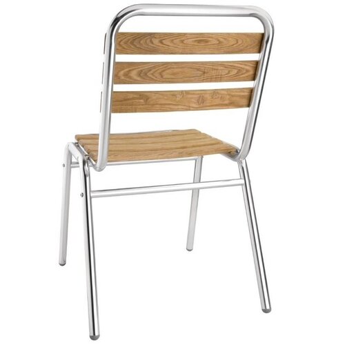 CHRselect Chaises Aluminium & Frêne | Empilable | Lot de 12