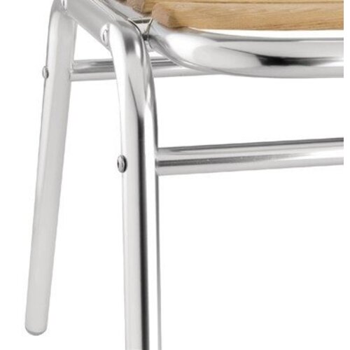 CHRselect Chaises Aluminium & Frêne | Empilable | Lot de 12