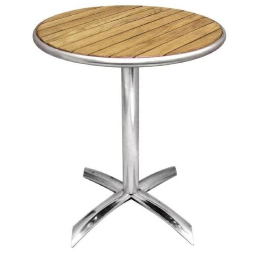 CHRselect Table de Terrasse | Plateau Basculant | Frêne/Aluminium | Ø600x720(h)mm