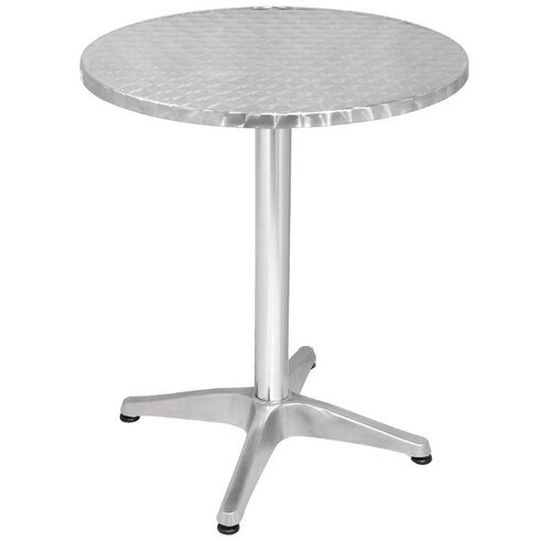CHRselect Table de Terrasse Inox | Pied Aluminium | Ø600x720(h)mm