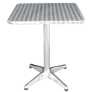 CHRselect Table Carrée Inox | Pied Aluminium | 600(l)x600(L)x720(H)mm