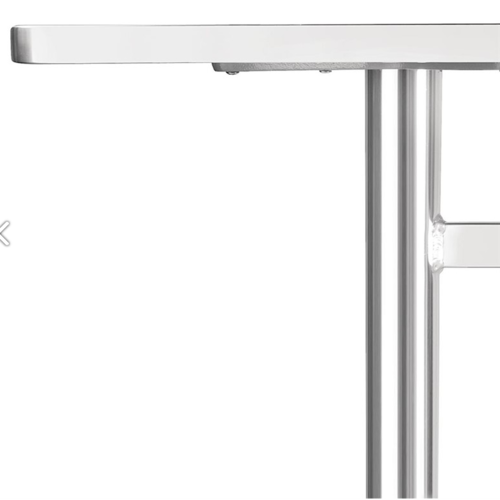CHRselect Table Rectangulaire Inox | Pieds Aluminium | 1200x600x720(h)mm