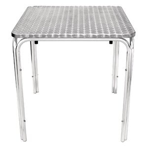 CHRselect Table Carrée Empilable Inox | Pieds Aluminium | 700x700x720(h)mm
