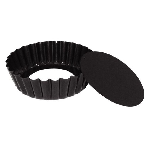 CHRselect Moule à Quiche Cannelé - Anti-Adhésif - 100mm - 3 Pièces