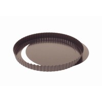 Moule à Quiche Cannelé - Anti-Adhésif - Fond Amovible - Ø240x28mm