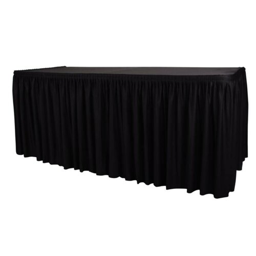 CHRselect Nappe Et Jupe De Table Combinée - Noire - 2 Types - Pas Besoin De Clips CHRselect Nappe Et Jupe De Table Combinée - Noire - 2 Types - Pas Besoin De Clips