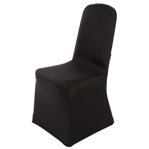 CHRselect Housse De Chaise De Banquet Noire - Jersey Extensible - 100% Polyester
