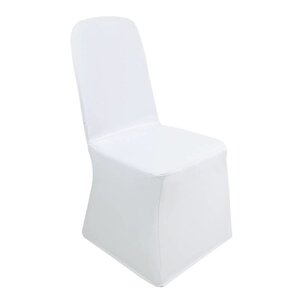 CHRselect Housse De Chaise De Banquet Blanche - Jersey Extensible - 100% Polyester