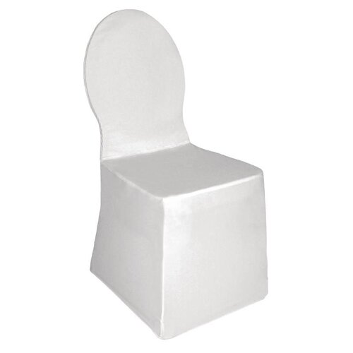 CHRselect Housse De Chaise De Banquet Blanche - Jersey Extensible - 100% Polyester