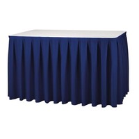 Housse De Table Boxpleat - Plissée 250% - Bleu Marine