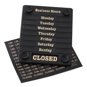 CHRselect Panneau Pour Les Horaires D'Ouverture - Jours Et Heures