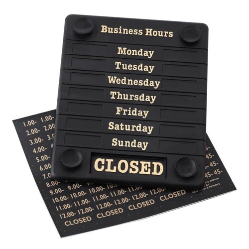 CHRselect Panneau Pour Les Horaires D'Ouverture - Jours Et Heures