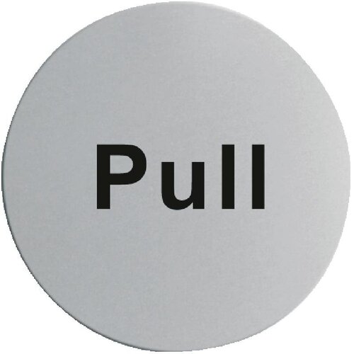 CHRselect Plaquette De Porte Inox - TIRER - Ø75mm