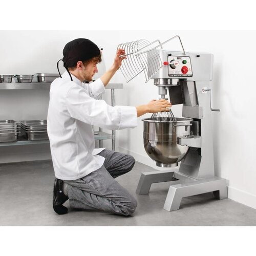 Buffalo Batteur Planétaire | 30 Litres | 3 Vitesses Réglables | Professionnel | 1,5kW | 540x570x1030(h)mm