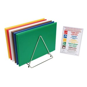 Hygiplas Set De 6 Planches à Découper + Support + Poster Hygiplas - 305x455x24(h)mm