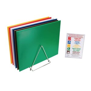 Hygiplas Set De 6 Planches à Découper + Support + Poster Hygiplas - 610x455x12(h)mm