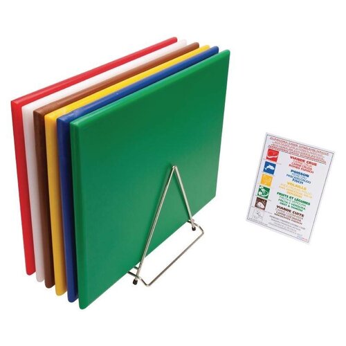 Hygiplas Set De 6 Planches à Découper Hygiplas + Support + Poster - 450x600x24(H)mm