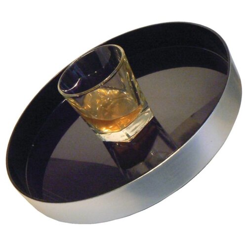 CHRselect Plateau De Bar Anti-Dérapant - Aluminium Brossé - Ø330x50(H)mm