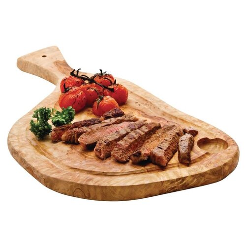 CHRselect Plateau En Bois D'Olivier Avec Poignée - 360-500mm