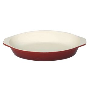 CHRselect Plat à Gratin Ovale - Rouge - 260x150x40(h)mm