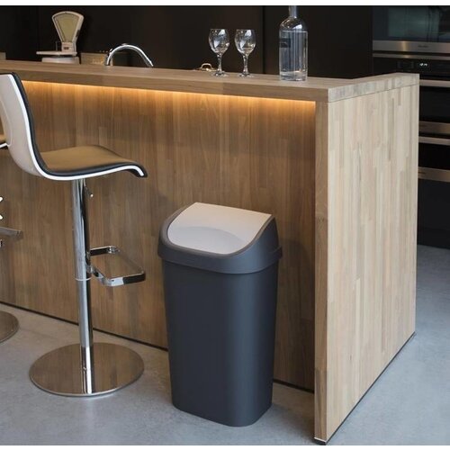 Rubbermaid Poubelle Couvercle Basculant - Curver - 50 Litres