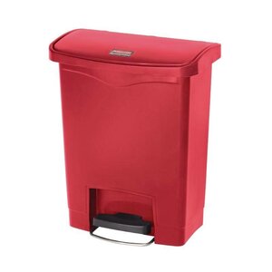 Rubbermaid Poubelle à Pédale Frontale - Slim Rubbermaid - Rouge - 30 Litres