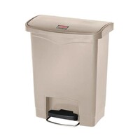 Poubelle à Pédale Frontale - Slim Rubbermaid - Beige - 30 Litres