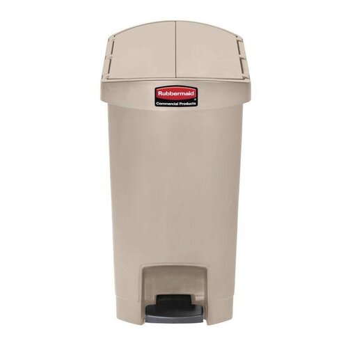 Rubbermaid Poubelle à Pédale Latérale - Slim Rubbermaid - Beige - 30 Litres