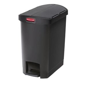 Rubbermaid Poubelle à Pédale Latérale - Slim Rubbermaid - Noire - 30 Litres