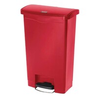 Poubelle à Pédale Frontale - Slim Rubbermaid - Rouge - 50 Litres