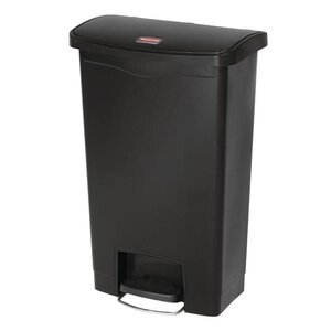 Rubbermaid Poubelle à Pédale Frontale - Slim Rubbermaid - Noire - 50 Litres