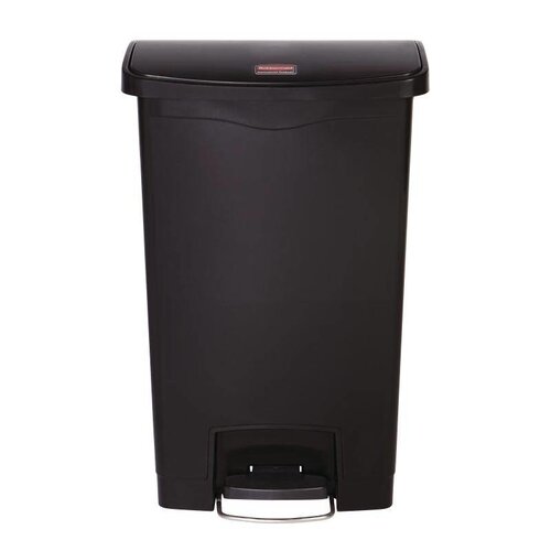 Rubbermaid Poubelle à Pédale Frontale - Slim Rubbermaid - Noire - 50 Litres