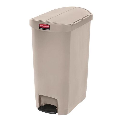 Rubbermaid Poubelle à Pédale Latérale - Slim Rubbermaid - Beige - 50 Litres