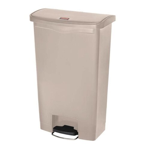 Rubbermaid Poubelle à Pédale Frontale - Slim Rubbermaid - Beige - 68 Litres Rubbermaid Poubelle à Pédale Frontale - Slim Rubbermaid - Beige - 68 Litres
