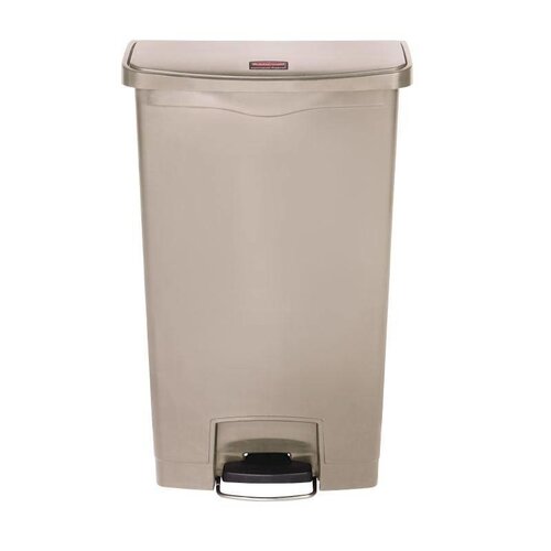Rubbermaid Poubelle à Pédale Frontale - Slim Rubbermaid - Beige - 68 Litres Rubbermaid Poubelle à Pédale Frontale - Slim Rubbermaid - Beige - 68 Litres