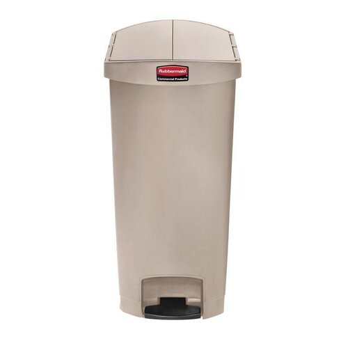 Rubbermaid Poubelle à Pédale Latérale - Slim Rubbermaid - Beige - 68 Litres