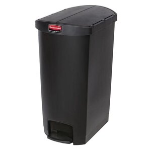Rubbermaid Poubelle à Pédale Latérale - Slim Rubbermaid - Noire - 68 Litres