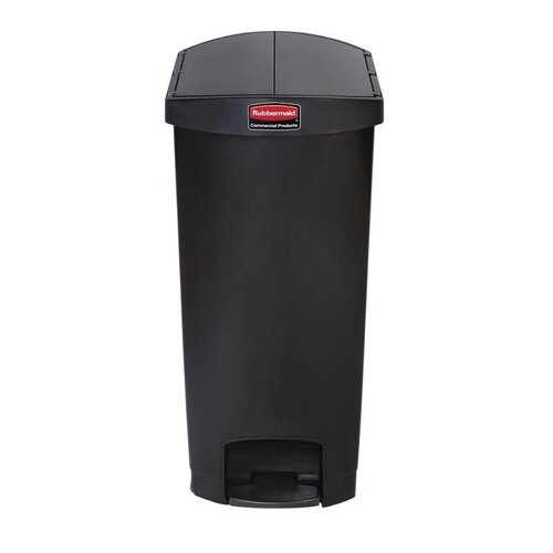Rubbermaid Poubelle à Pédale Latérale - Slim Rubbermaid - Noire - 68 Litres
