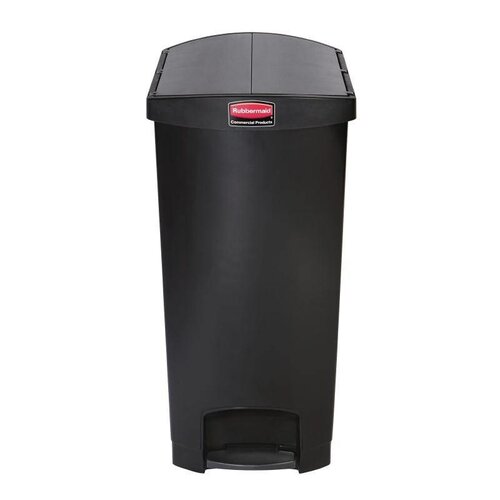 Rubbermaid Poubelle à Pédale Latérale - Slim Rubbermaid - Noire - 90 Litres