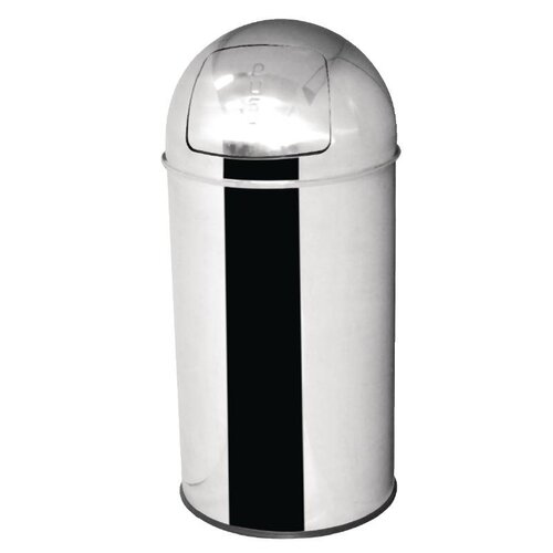 CHRselect Poubelle Inox à Couvercle Battant - 40 Litres