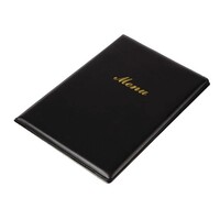 Porte-Menu En PVC Noir - Format A5 - 2 Pages