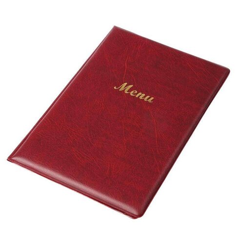 CHRselect Porte-Menu En PVC Rouge - Format A5 - 2 Pages