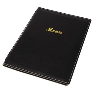 CHRselect Porte-Menu En Simili Cuir Noir - Format A5 CHRselect Porte-Menu En Simili Cuir Noir - Format A5